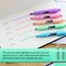BAZIC Mini Pastel Assorted Colors Highlighter w/ Cap Clip (5/Pack)